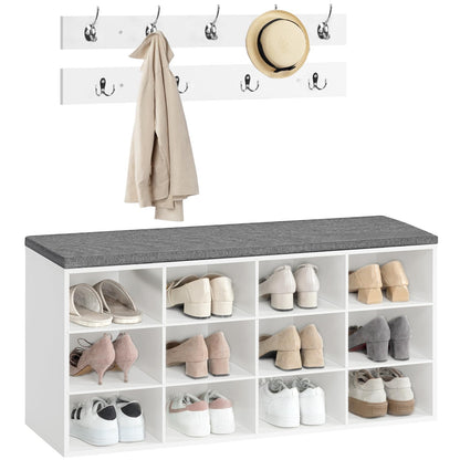 HOOBRO Garderobe Schuhregal Set, Weiss - Modell EWT112HX01