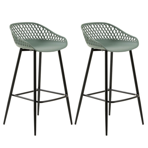 IDIMEX Barhocker IREK Retro-Design olivgrün – 2er Pack. Olivgrüner Barhocker zur erhöhten Sitzgelegenheit an Theken.