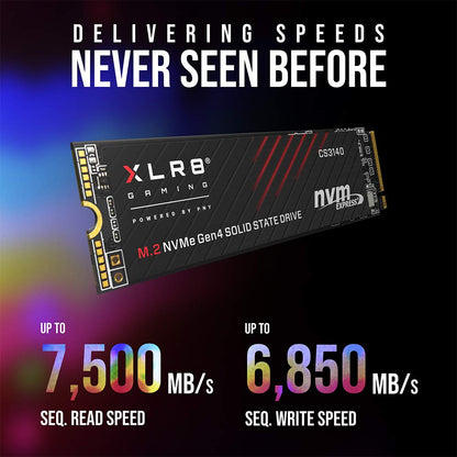 PNY XLR8 CS3140 Gen4 M.2 NVMe SSD 2TB Heatsink