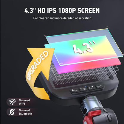 Ralcam Endoskopkamera H408B, Inspektionskamera mit 4,3-Zoll-Display