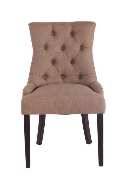 CLP Polsterstuhl Aberdeen 2er Set - Taupe, Gestell Antik