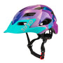 SIFVO Kinderfahrradhelm mit abnehmbarem Visier, 50–57 cm, in Violett mit 15 Lüftungsöffnungen