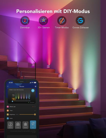 Govee RGBIC LED Wandleuchte Innen – Alexa, WiFi & Deko