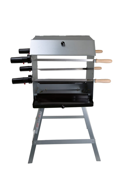 ACTIVA Mutzbratengrill 10840, Mangal-Grill mit Motor und 4 Spiessen