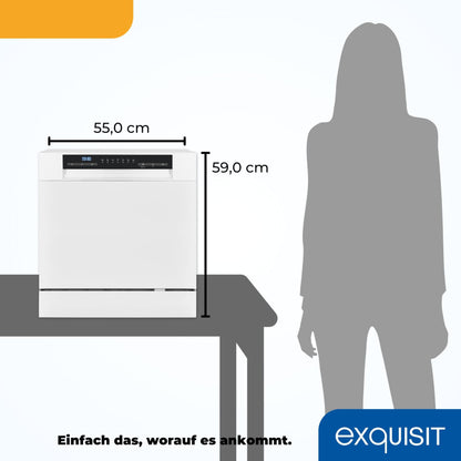Exquisit GSP5508-030D Mini-Geschirrspüler 55cm - Weiss
