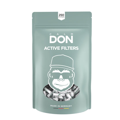 CALM DON Active Filter Slim Aktivkohlefilter Kokos 250 Stück, Keramik-Caps, ø5,9 mm Durchmesser