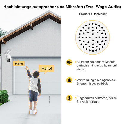 HiKam A9 2023 Aussen WLAN Überwachungskamera - 2K Schwenkbar