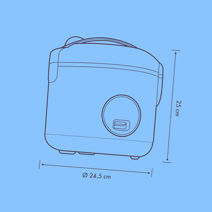 REISHUNGER Reiskocher & Dampfgarer Keramik 1.2L – Weiss