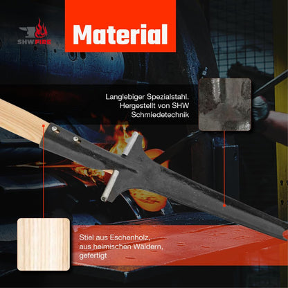 SHW-FIRE Unkrautstecher Profi mit 82 cm Eschenholzstiel und Tritt