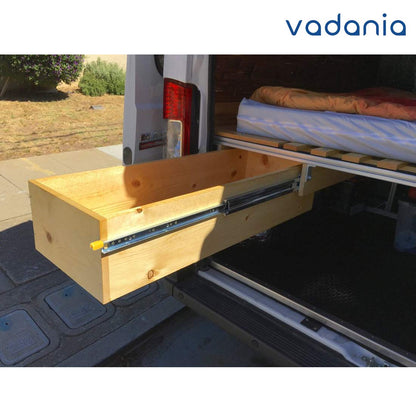 VADANIA Schwerlast Schubladenschienen mit Schloss 1400mm VD2576