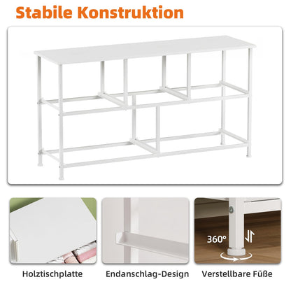 Somdot Kommode FD105, Schubladenschrank mit 5 Stoffschubladen, weiss