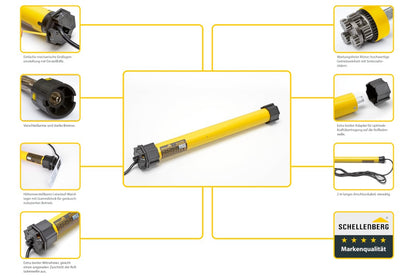 Schellenberg 20615 MAXI Standard Rolladenmotor 15 Nm