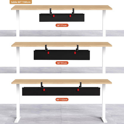 Univivi Kabelkanal Schreibtisch 90 cm, Kabelmanagement ohne Bohren