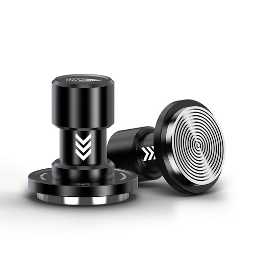 IKAPE V6 Impact Espresso Tamper 58,35 mm mit Dreifachfedersystem und flacher Edelstahlbasis