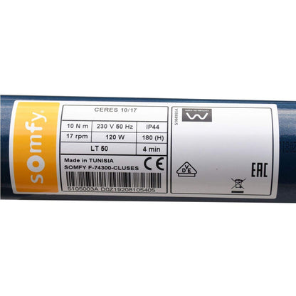 Somfy HiPro LT 50 Ceres 10/17 Rollladenmotor inkl. Adapterset SW60