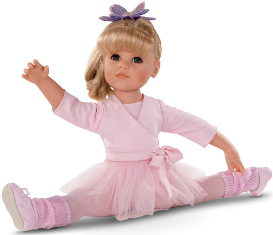 Götz Hannah beim Ballett Puppe - 50cm Blond, blaue Augen. Blonde, blauäugige Puppe in Ballettbekleidung. Ermöglicht fantasievolle Tanz-Rollenspiele.