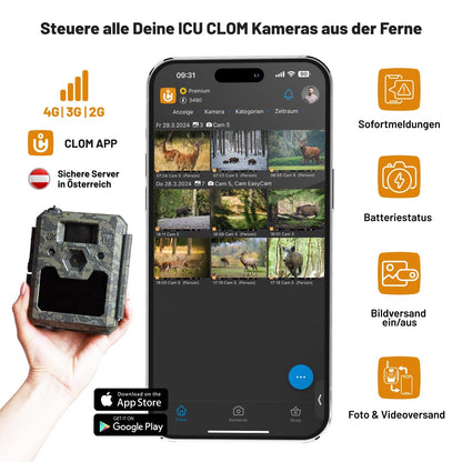 icuserver ICU CLOM Cam 5 Wildkamera 4G – Full HD mit App-Steuerung