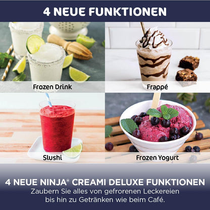 Ninja CREAMi Deluxe Eismaschine NC502EUSTGD, 10 Funktionen, Stone Gold