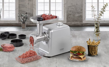 CASO FW 2500 Fleischwolf 2500 Watt mit Titan Klinge – Silber