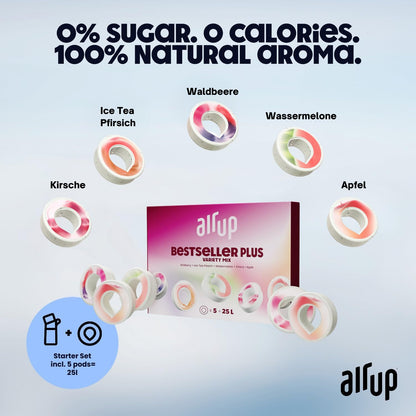 air up Twist Pro Starter Set Trinkflasche 600 ml Blueberry mit 5 Pods