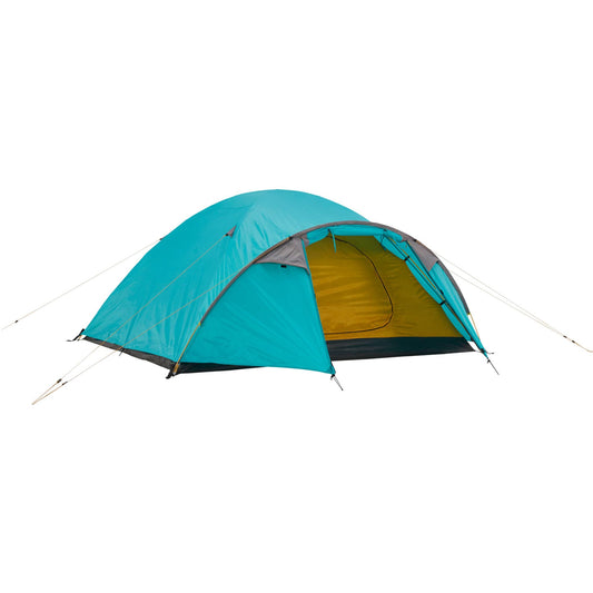 GRAND CANYON Topeka 4-Personen Campingzelt - Blue Grass. Blaugrünes Tunnelzelt. Schützt 4 Personen beim Camping.