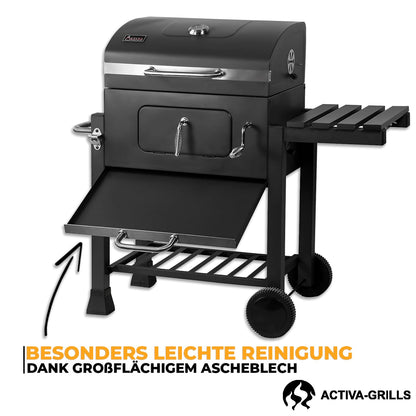 ACTIVA Angular Guss Holzkohlegrill mit Gusseisenrost