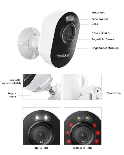 Reolink Lumus Pro 4K Wi-Fi 6 Dual-Band Überwachungskamera Aussen