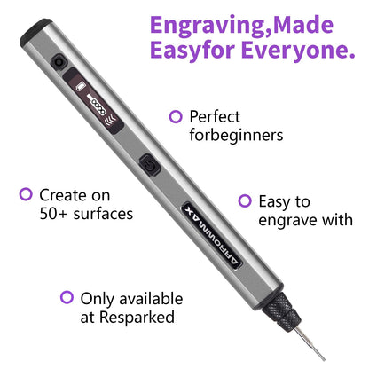 ARROWMAX Mini Gravierstift, kabellos, mit 30 Bits und USB-C