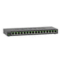NETGEAR GS316 16-Port Gigabit Ethernet Unmanaged Switch, schwarz, rechteckig. Verbindet 16 Gigabit Ethernet Geräte im Netzwerk.