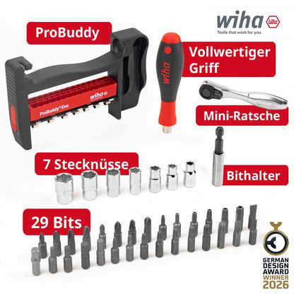 Wiha ProBuddy Evo Bit- und Steckschlüssel-Set 40-teilig (46960)