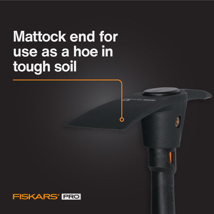 Fiskars Pro IsoCore Spitzhacke 751220-1001, 0,7 kg, Orange/Schwarz