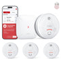 X-Sense Smart-Rauchmelder WLAN SD11-MR31 mit Basisstation, 3er-Set, runde Bauform und Magnethalterung