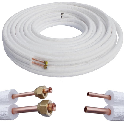 Kolor Kupferrohr Kältemittelleitung 1/4" 3/8" Klima WP – 9m. Kupferfarbenes Rohr für Kältemittel in Klima- & Wärmepumpen.