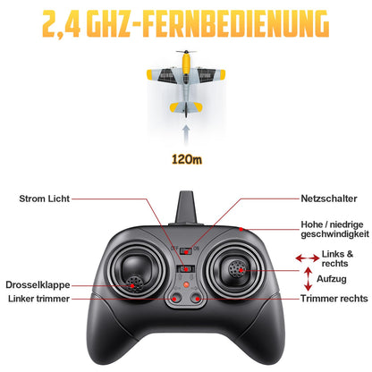 HAWK'S WORK BF-109 3-Kanal RC-Flugzeug mit 6-Achsen-Gyro