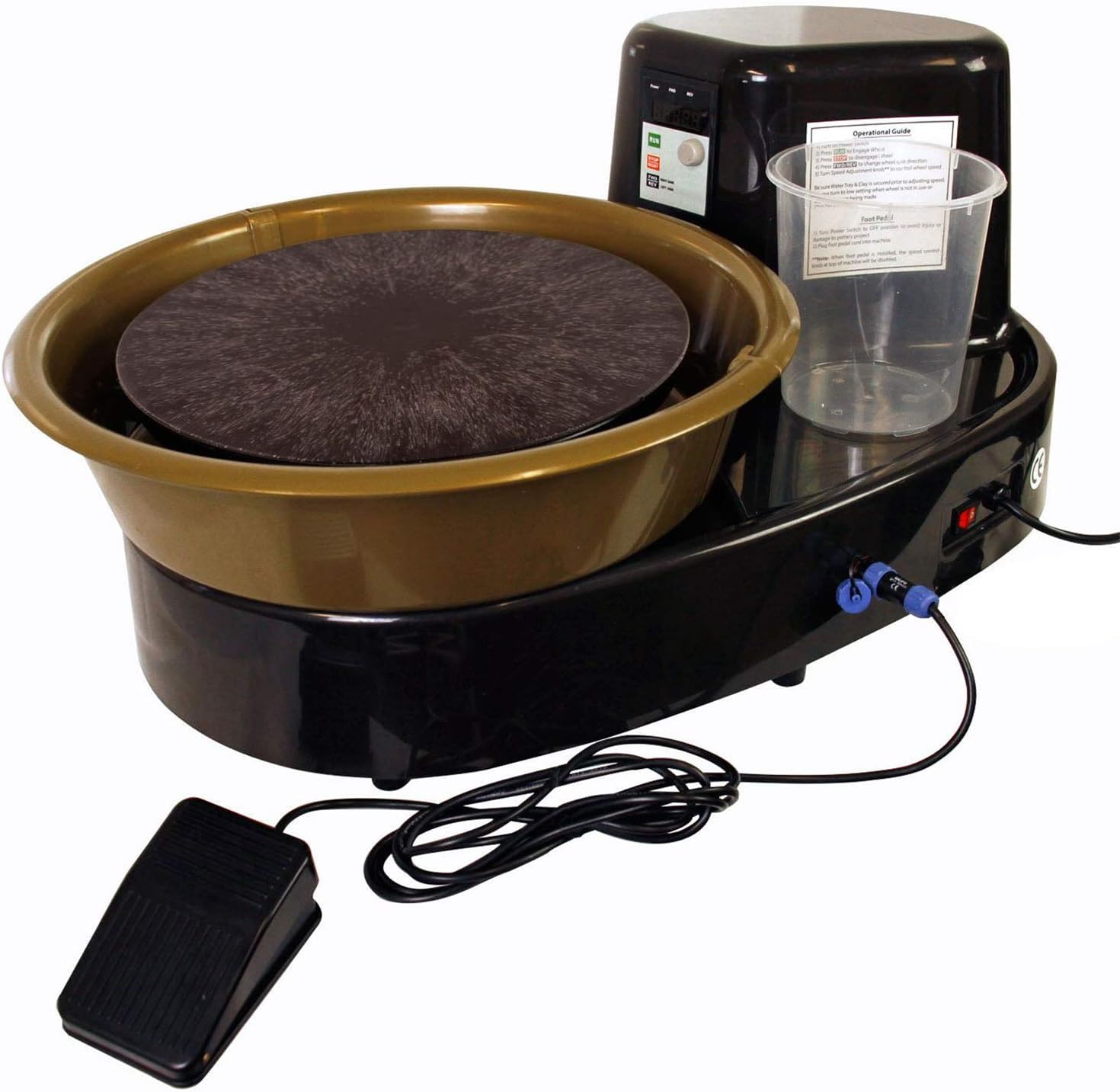 Airgoo Töpferscheibe AG-60 250W - Elektrisch mit Fusspedal DIY. Robuste Töpferscheibe mit rundem Drehteller zum Formen von Ton für Keramikprojekte.