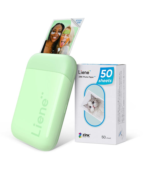 Liene Pearl K100 Sofortbilddrucker – tragbarer Zink-Fotodrucker, Grün, kompaktes Gehäuse