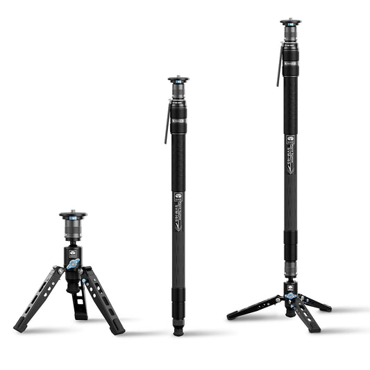 SIRUI SVM-165 Einbeinstativ Kohlefaser Rapid System für Kameras. Teleskop-Einbeinstativ zur Kamerastabilisierung.