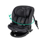 Bebeconfort RevolveFix 360 i-Size Kindersitz 360 Drehbar - Full Black. Schwarzer i-Size Kindersitz, 360° drehbar, für sicheren Kindertransport im Auto.