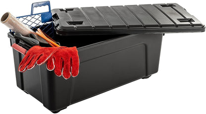 Iris Ohyama SIA-75 Aufbewahrungsbox - 3er-Set Schwarz 75l