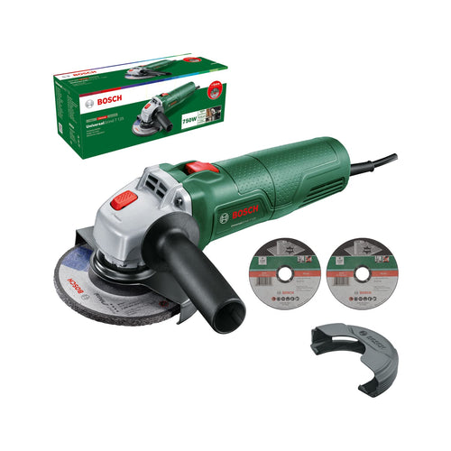Bosch UniversalGrind 7-125 Winkelschleifer 750 W mit Trennscheiben zum Schleifen, Trennen und Bürsten