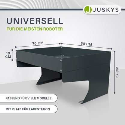 Juskys Mähroboter Garage Pflanzkasten Unterstand Anthrazit