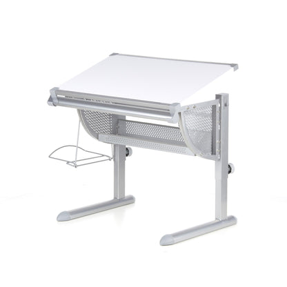 hjh OFFICE 705100 Kinderschreibtisch neigbar höhenverstellbar weiss/silber