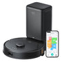 eufy X8 Pro Saugroboter mit Absaugstation & Wischfunktion: Runder Saugroboter saugt, wischt Böden und entleert sich an der Absaugstation.