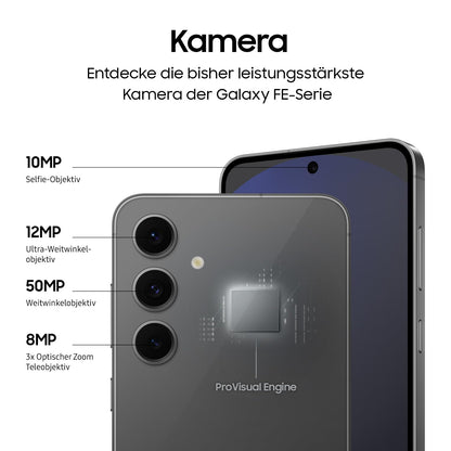 Samsung Galaxy S24 FE AI Smartphone, 128 GB, 50-MP-Kamera, Graphite