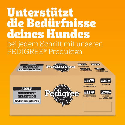 Pedigree Dogcare Hundefutter Chunks in Sosse Adult 84 x 100 g