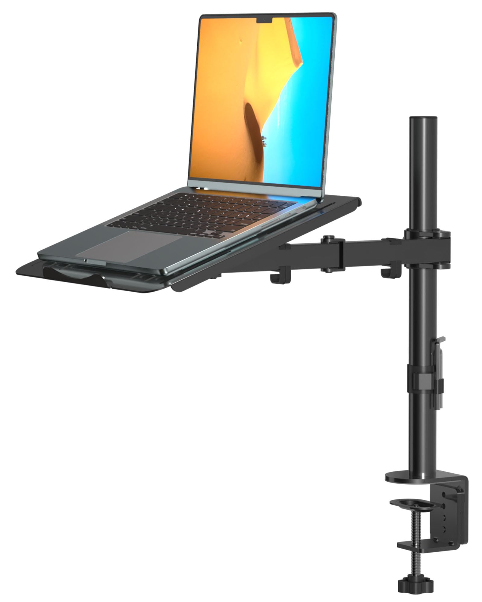 suptek Monitorhalterung mit Laptophalterung MD6421TP004, 13-27 Zoll, höhenverstellbarer Tischarm