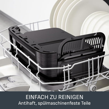 Tefal Dual Easy Fry Flex Heissluftfritteuse 9 L, 2 Kammern, EY9228