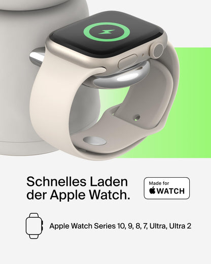 Belkin BoostCharge Pro Qi2 2-in-1 Ladestation 15W – Sandfarben