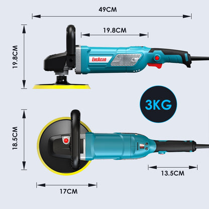 ENEACRO Poliermaschine 1800W – 150/180mm Teller für Auto & Boot