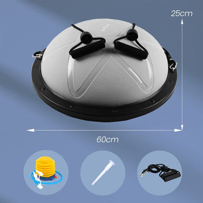 DH FitLife Balance Ball Fitness Gleichgewichtstrainer – Grau 60cm